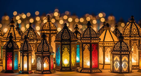 Lanterns for Ramadan Kareem, the Muslim feast of the holy month of Ramadanの素材