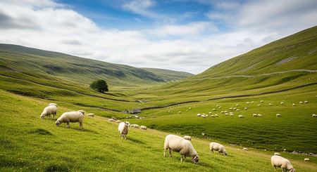 3d rendering of a group of colorful glass balls on a gray backgroundの素材