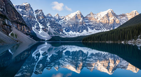 Blueberries in a glass bowl on a wooden table in the kitchenの素材