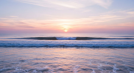 Beautiful sunset on the beach in Sri Lanka. Panorama.の素材