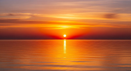 Sunset over the sea. Beautiful sunset over the sea. Nature composition.の素材