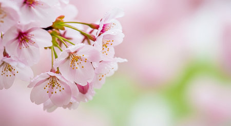cherry blossom, sakura flowers blooming in spring seasonの素材
