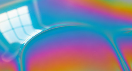 abstract rainbow background with some smooth lines in it and some reflectionsの素材