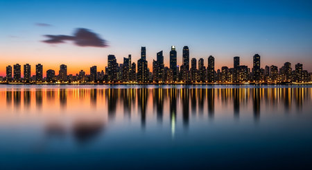 Downtown San Diego skyline at sunset, California, United States.の素材