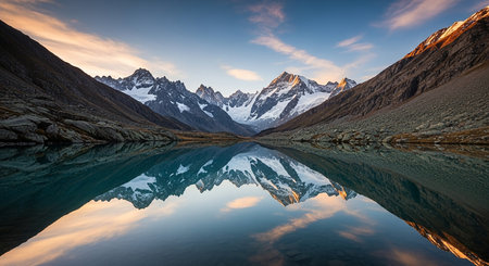 Beautiful sunset in Cordillera Huayhuash, Peruの素材