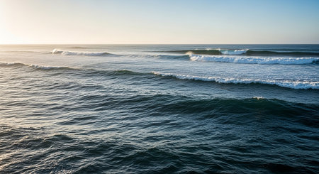 Sunset on the Pacific Ocean in California, United States of Americaの素材