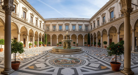 The courtyard of the Palace of Aranjuez.の素材