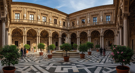 Halloween pumpkins with scary faces in the forest at night.の素材