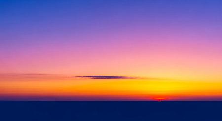 Sunset sky background - vintage filter effect and sunflare filterの素材