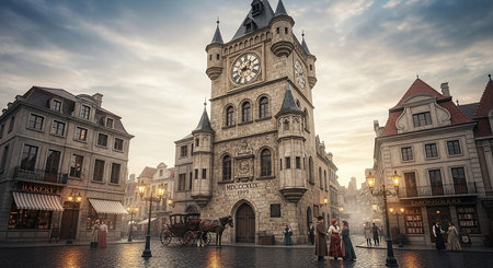 Old Town Hall in Prague, Czech Republic. Old Town Hall is one of the main landmarks of Prague.の素材