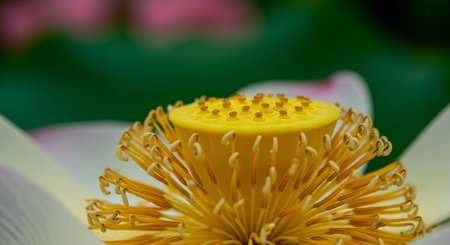 Lotus flower and Lotus flower plants in the pond, selective focusの素材