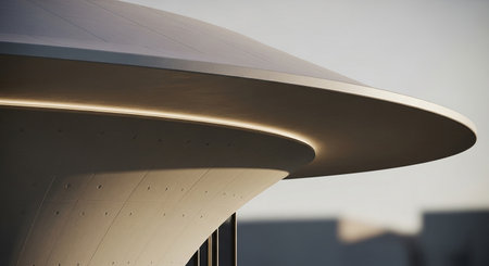 Detail of a modern architecture in Bilbao, Spain.の素材