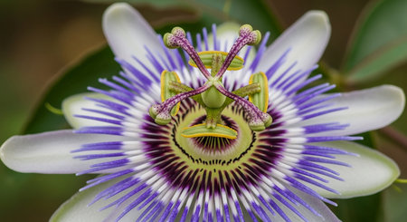 Passion flower (Passiflora caerulea)の素材