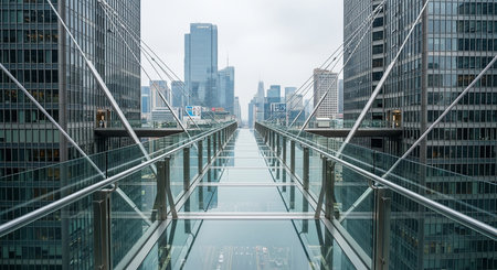 Shanghai Lujiazui financial district skyscrapersの素材