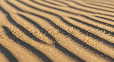 Sand dunes background. Close-up of sand dunes textureの素材