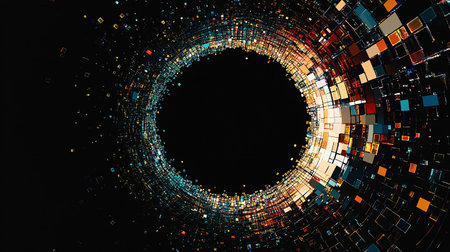 3d rendering of abstract technology digital hi tech background. High resolutionの素材