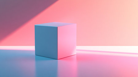 Minimalist abstract background, primitive geometrical figures, pastel colors, 3D renderの素材