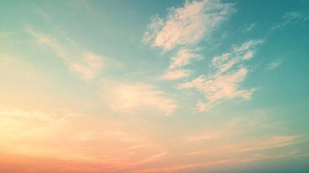 Sunset sky background with a pastel colored, pastel gradientの素材