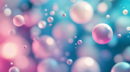 Abstract background with bubbles. 3d rendering, 3d illustration.の素材