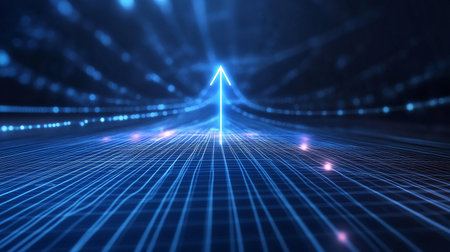 3d rendering of abstract technology digital background. High tech concept.の素材