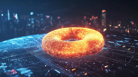 3d rendering of artificial intelligence in cyberspace. Technology conceptの素材