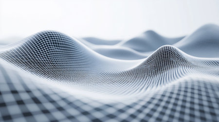 3d rendering of abstract technology background with wave flow. Digital data visualization.の素材