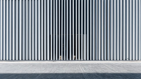 Empty warehouse interior with closed door. Mock up, 3D Renderingの素材