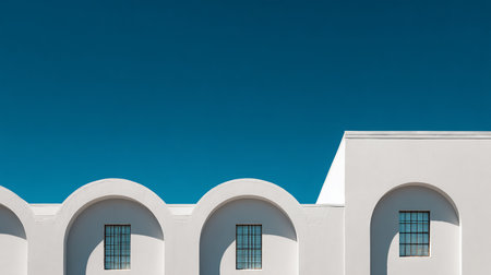 White architecture on Santorini island, Cyclades, Greece.の素材