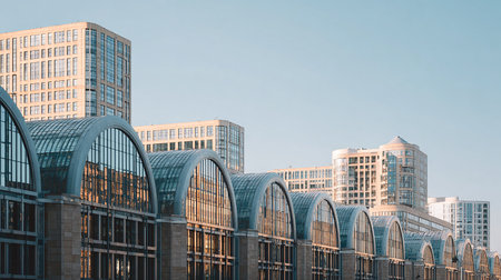 Robot and human interaction in office. Mixed media. Mixed mediaの素材