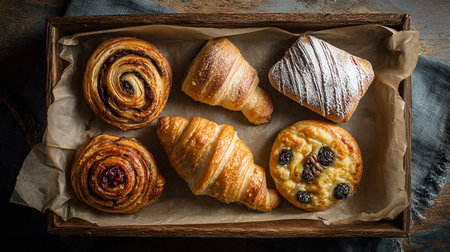 Top view of different kinds of spices in bowls and saucers.の素材