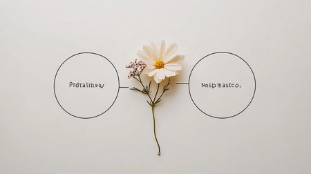 Diagram showing health benefits of chamomile on white backgroundの素材