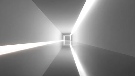 3d render of modern architecture, empty room. Abstract background.の素材