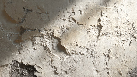 White concrete wall with shadow from the sun. Background and texture.の素材