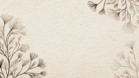 floral background on old paper texture - vintage effect picture with space for textの素材