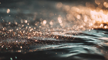 Light effects, blurred background. Wet asphalt, night view of the cityの素材
