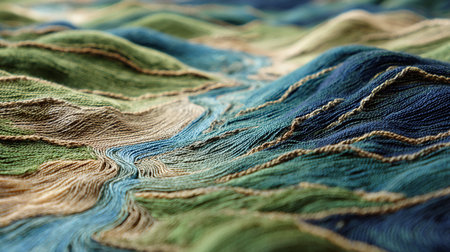 Colorful fabric texture as a background. Macro shot with shallow depth of fieldの素材