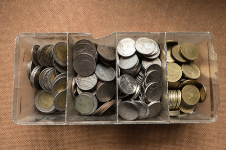 Thai coins have one, two, five and ten bath