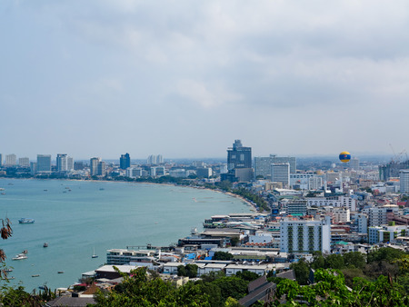 Pattaya city bird eye view, Thailandのeditorial素材