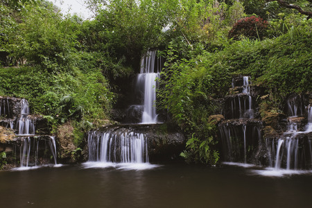 Waterfall mountain landscape in Nakorn Nayok Province, Thailandの写真素材