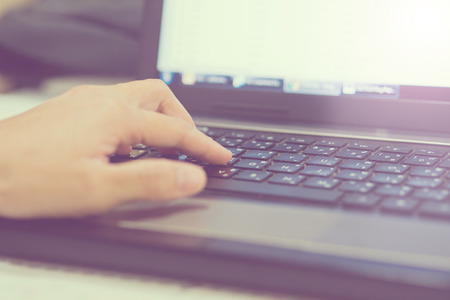 hand women laptop business typingの写真素材