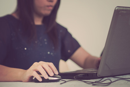 typing laptopの写真素材