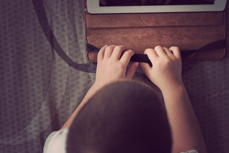 children tabletの写真素材