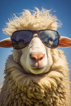 sheep wearing sunglassesの素材