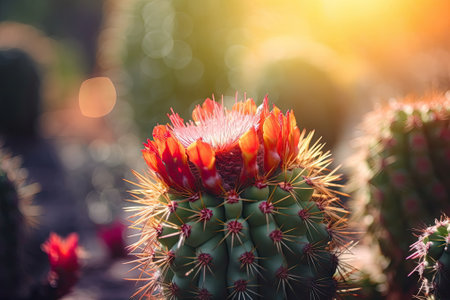 cactus with nature background, close upの素材
