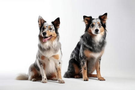 dog on white background, full body with free spaceの素材