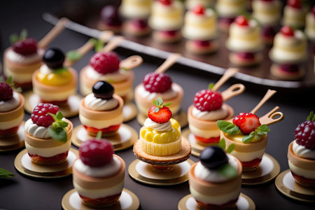 realistic of buffet food, catering food party at restaurant, Made by AI,Artificial intelligenceの素材