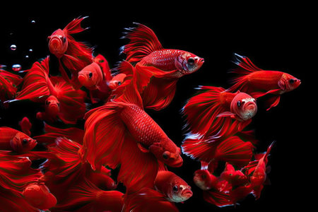 halfmoon betta fish, siamese fighting fish, betta splendensの素材