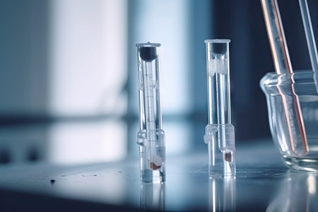 Laboratory pipette, science research concept,  test tubeの素材