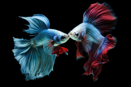 halfmoon betta fish, siamese fighting fish, betta splendensの素材