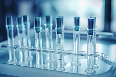 Laboratory pipette, science research concept,  test tubeの素材